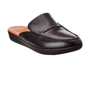 FitFlop Serene Leather Mules Black Women 9